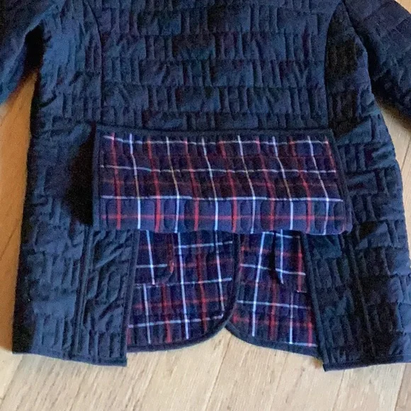 Tommy Hilfiger woven black quilted snap front shirt jacket w/cordu… - Picture 11 of 11